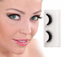 Dicke schwarze falsche Wimpern mit Kleber