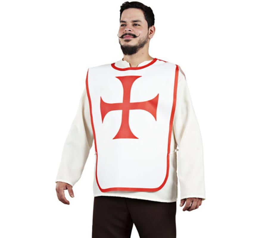 Translation missing: de.Peto Medieval Cruz roja con blanco para adulto