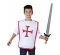 Peto Medieval Cruz roja para niño y adolescente