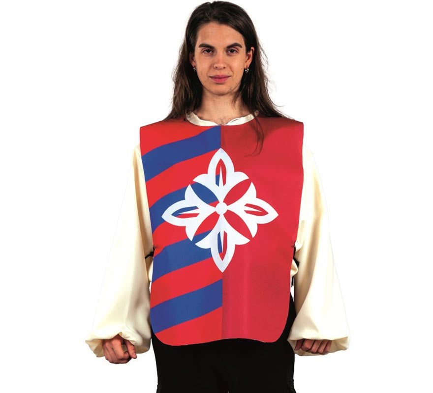 Translation missing: de.Peto Medieval Flor de Lis blanca doble cara para adulto