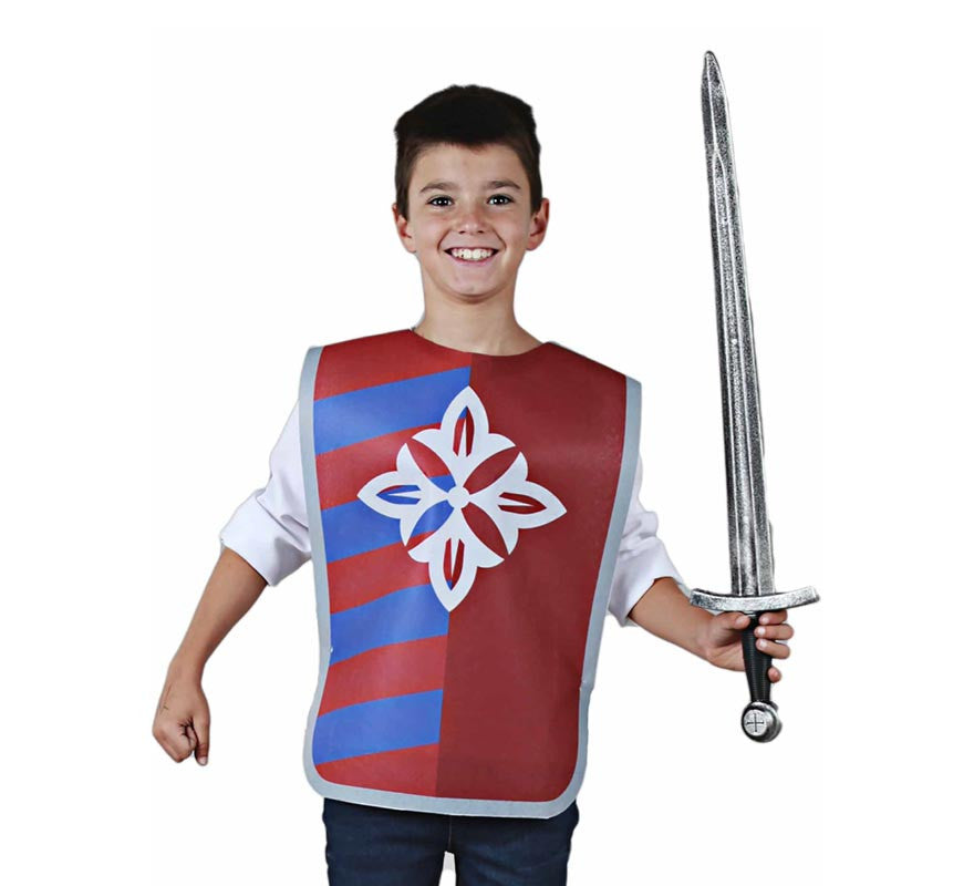Translation missing: de.Peto Medieval Flor de Lis blanca para niño y adolescente