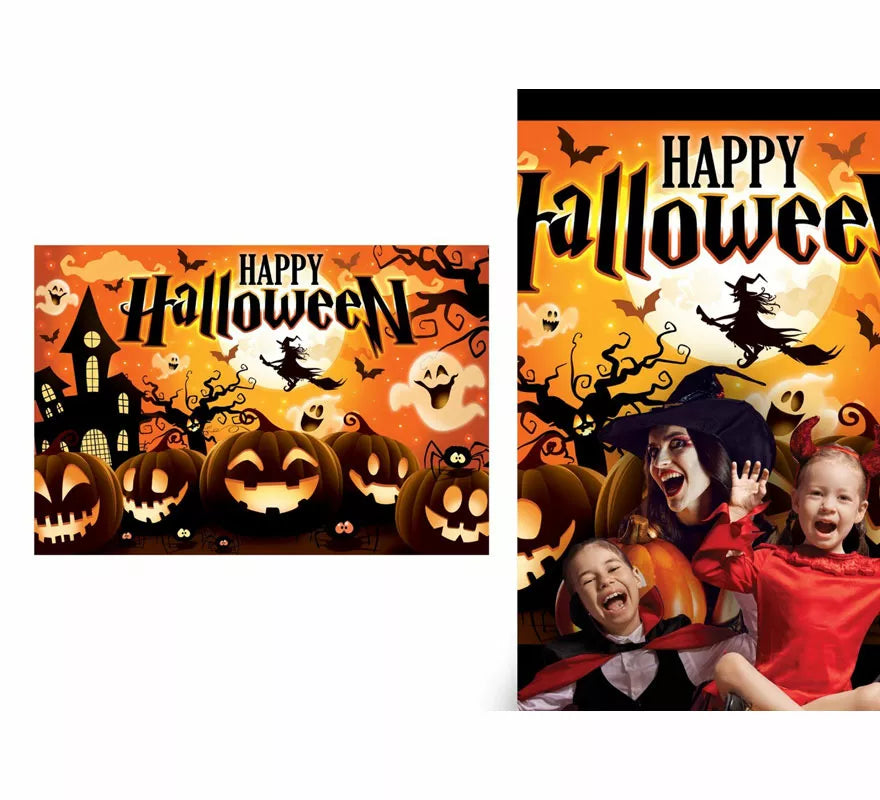 Translation missing: de.Photocall Party Happy Halloween de tela de 220x150 cm