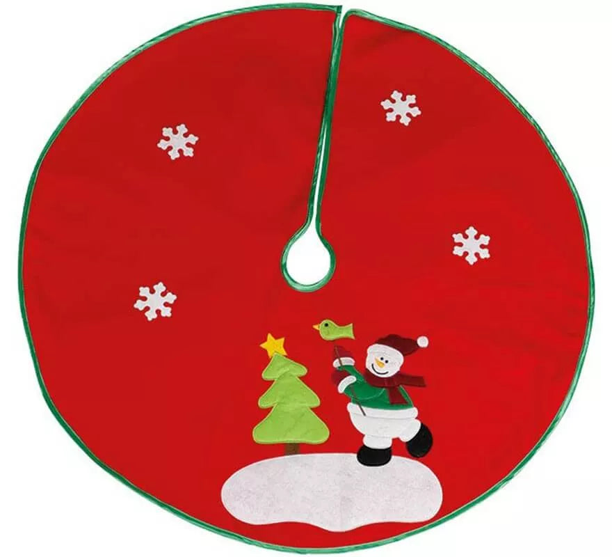 Translation missing: de.Pie de Árbol Rojo con Hombre en la Nieve 90 cm