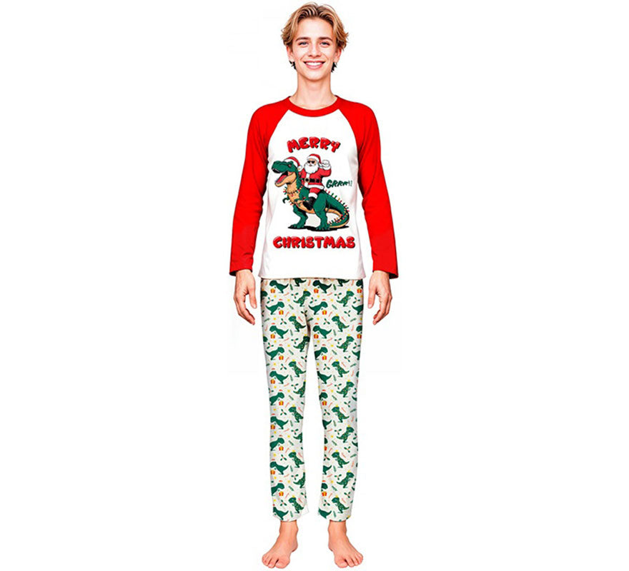 Translation missing: de.Pijama Navideño de Dino para adultos