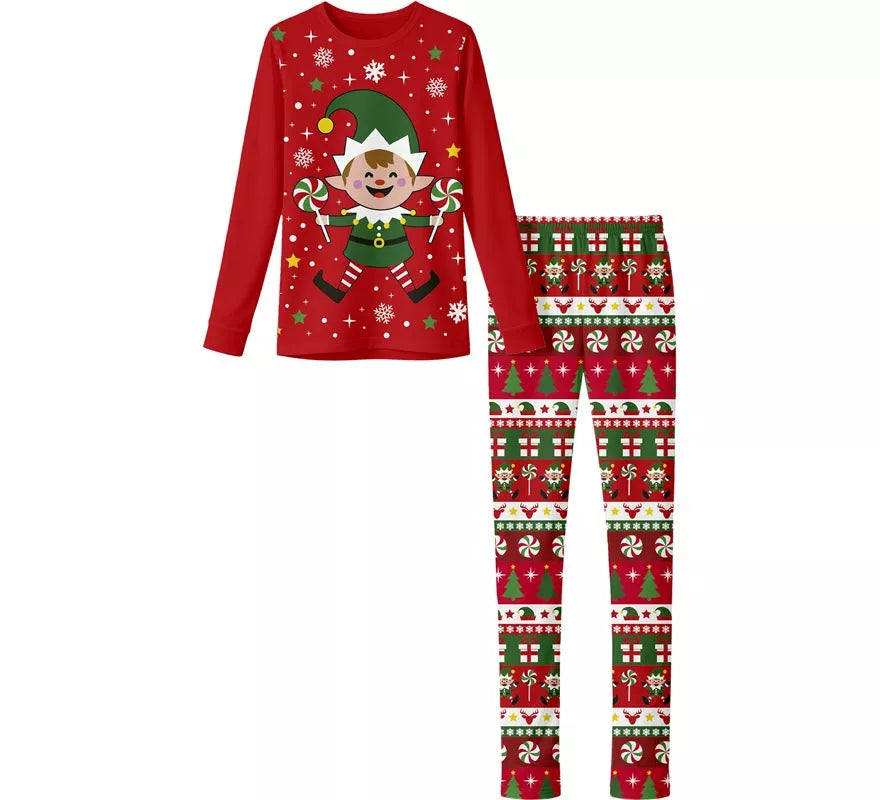 Translation missing: de.Pijama Navideño de Elfo de 2 Piezas para mujer