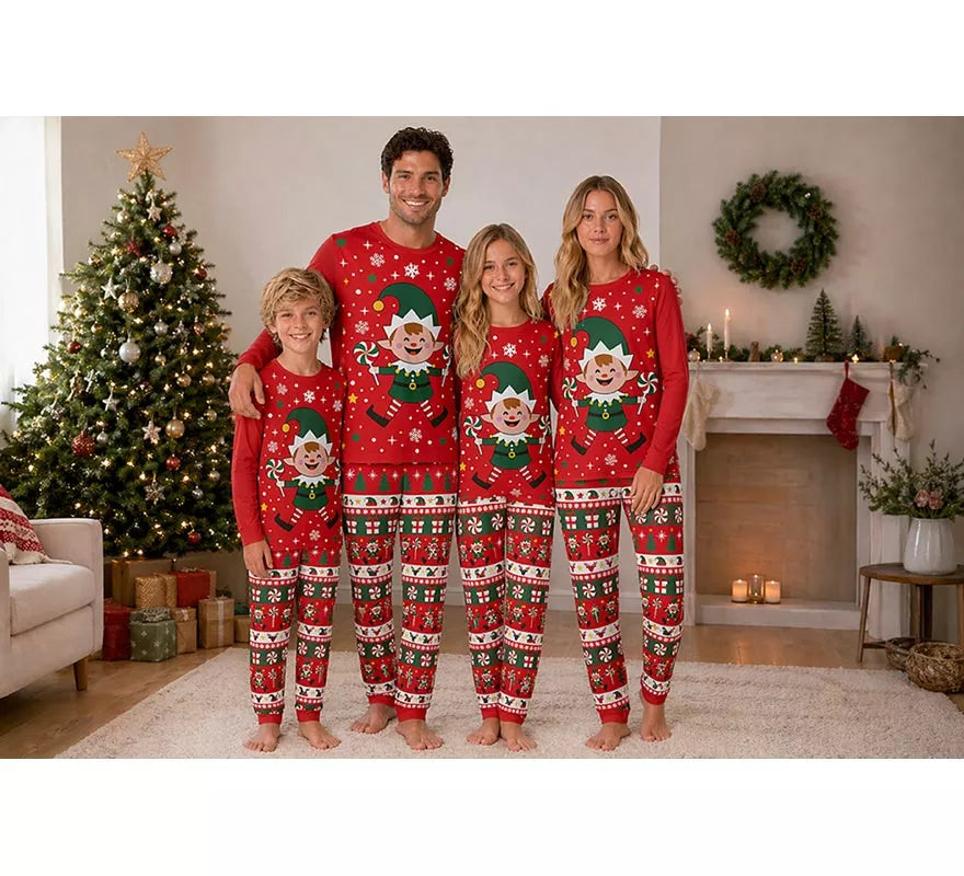 Pijama Navideño de Elfo de 2 Piezas para mujer