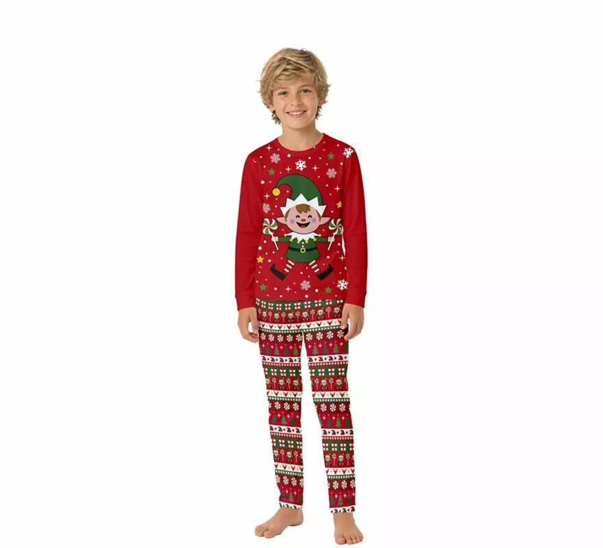 Translation missing: de.Pijama Navideño de Elfo de 2 Piezas para niños