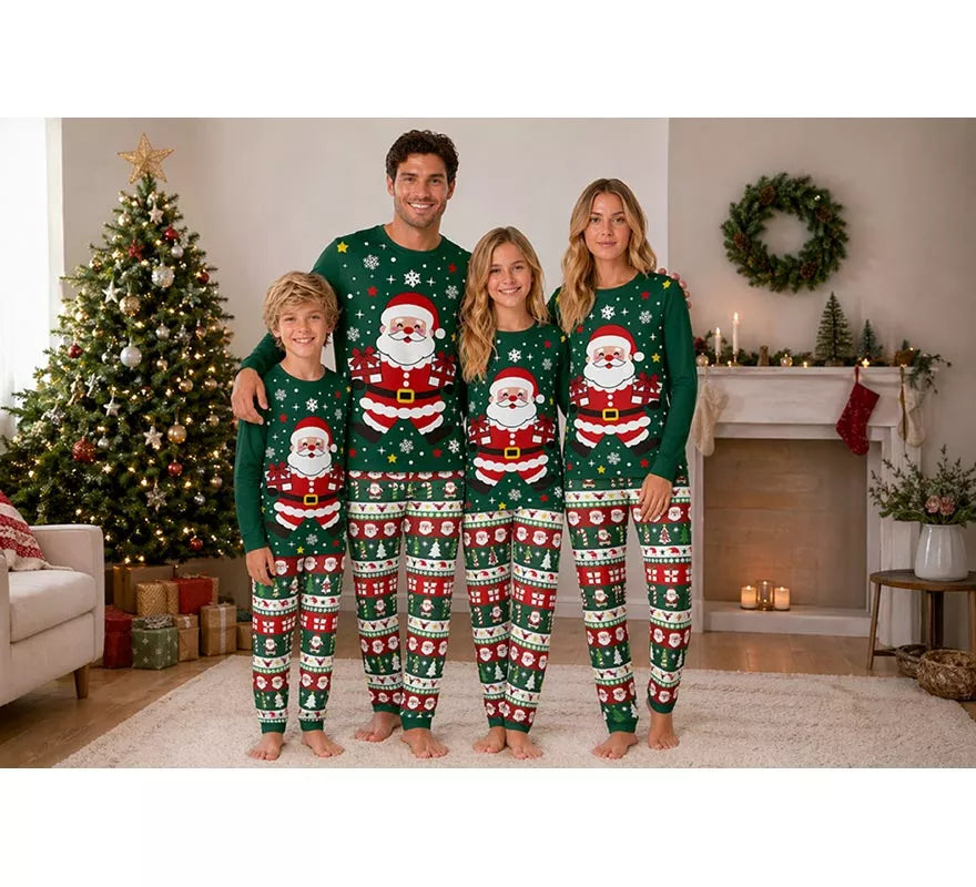 Pijama Navideño de Papá Noel de 2 Piezas para hombre