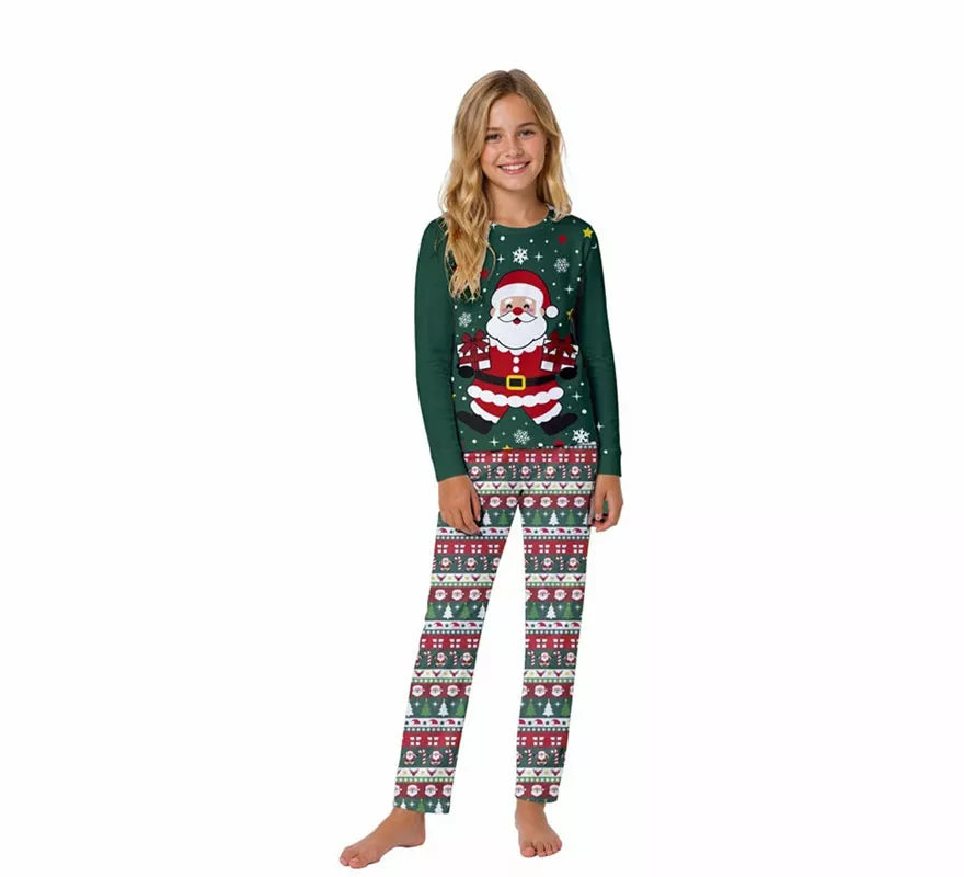 Translation missing: de.Pijama Navideño de Papá Noel de 2 Piezas para niños