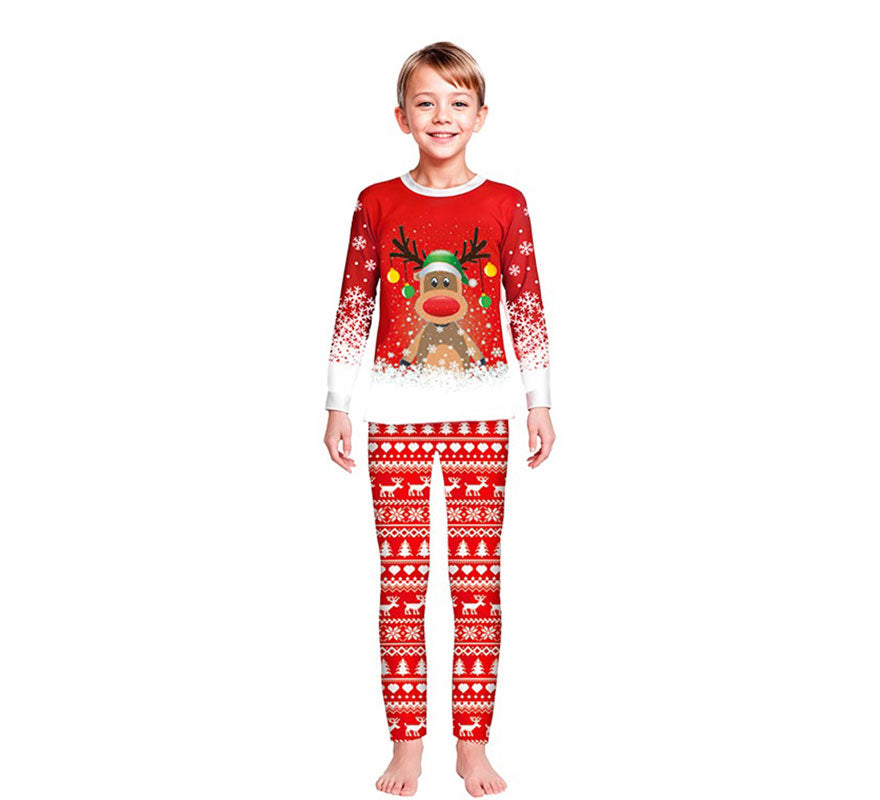 Translation missing: de.Pijama Navideño de Reno para niños