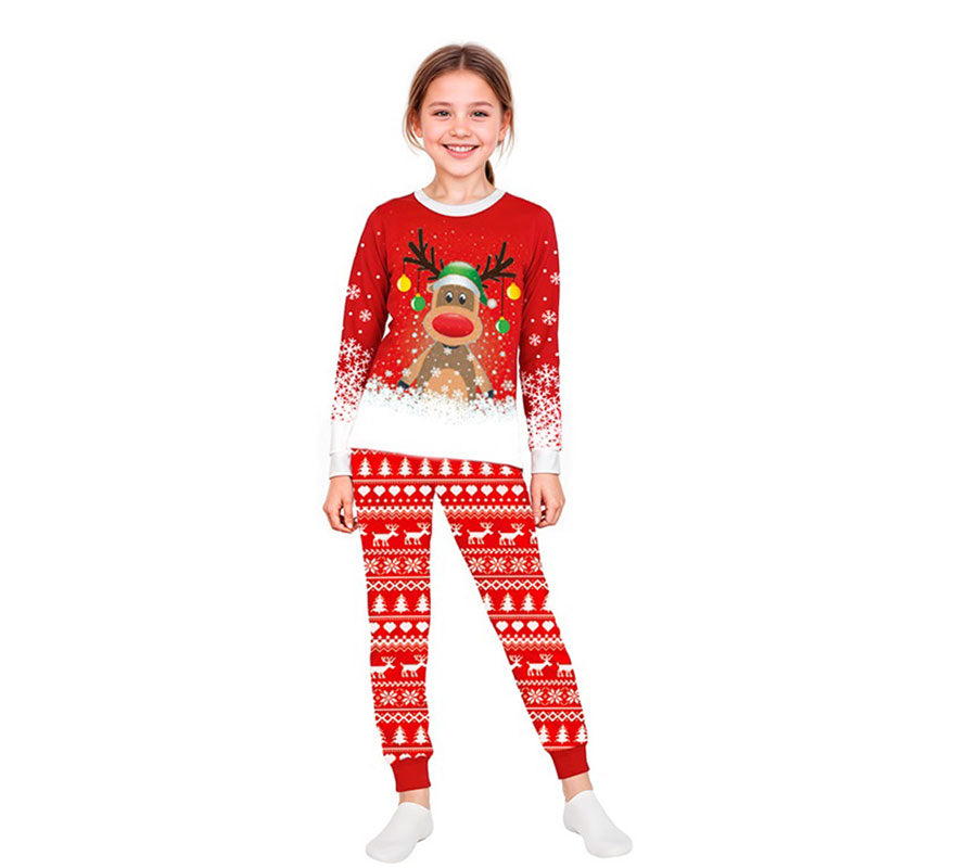 Translation missing: de.Pijama Navideño de Reno para niños