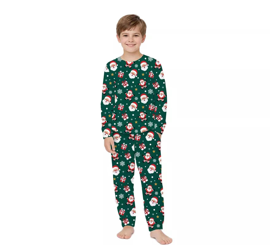 Translation missing: de.Pijama Navideño verde de 2 Piezas para niños
