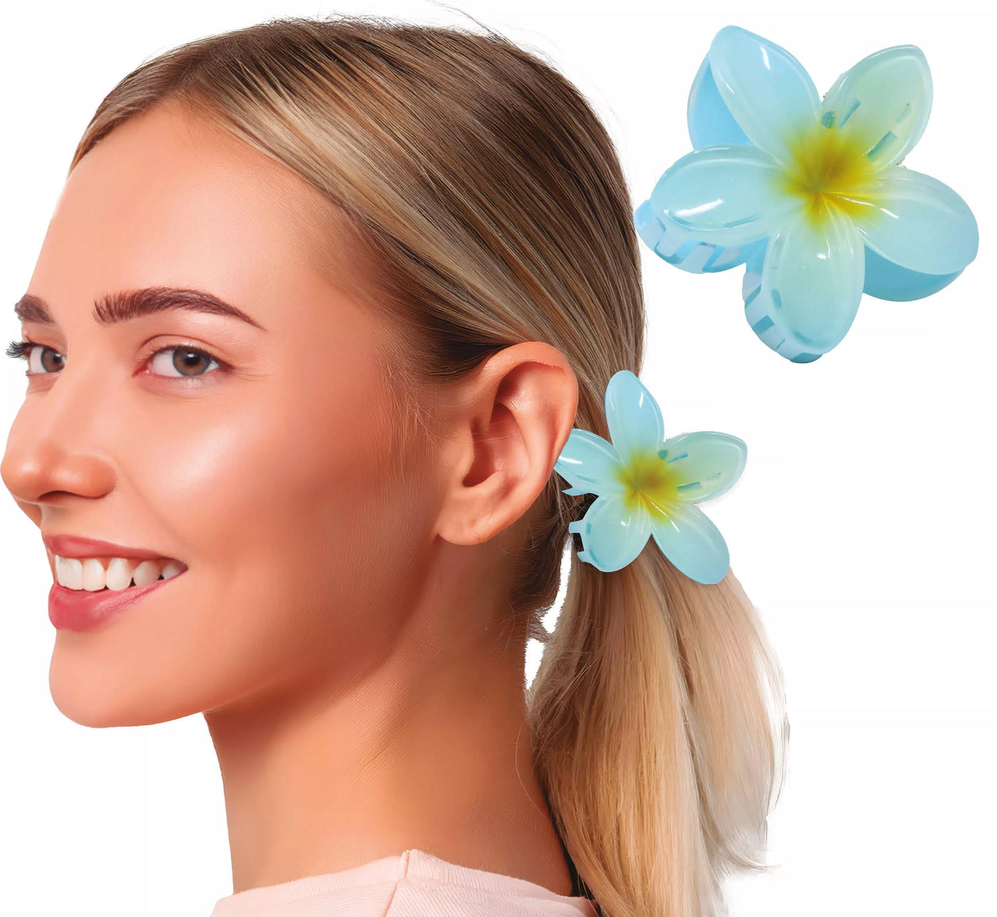 Pinza Flor para Pelo de 8 cm en varios colores