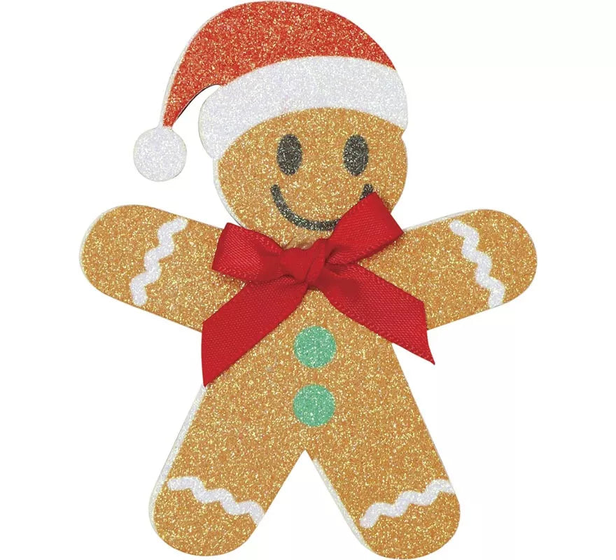 Translation missing: de.Pinza Muñeco de Jengibre con Purpurina de 12 cm