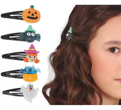 Verschiedene Halloween-Haarspangen für Mädchen