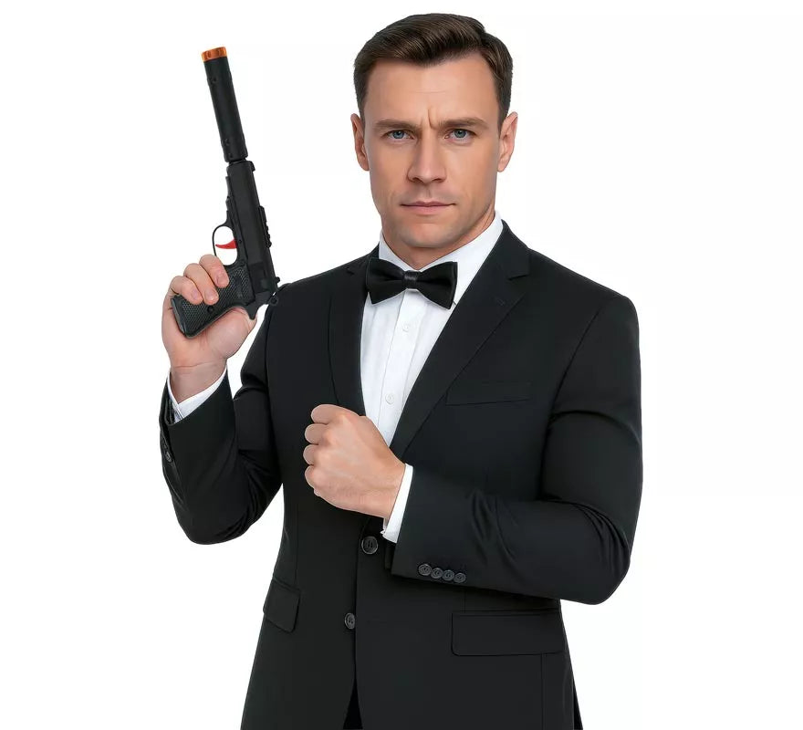 Translation missing: de.Pistola de Agente Secreto con Silenciador de 29 cm de Plástico