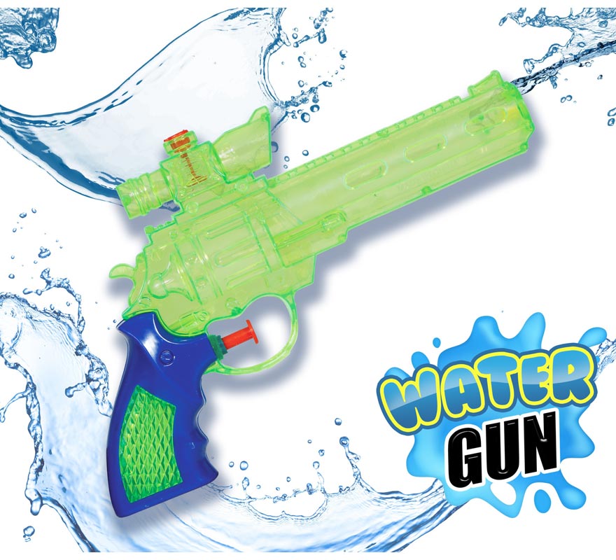 Pistola de Agua Transparente Colores 23 cm