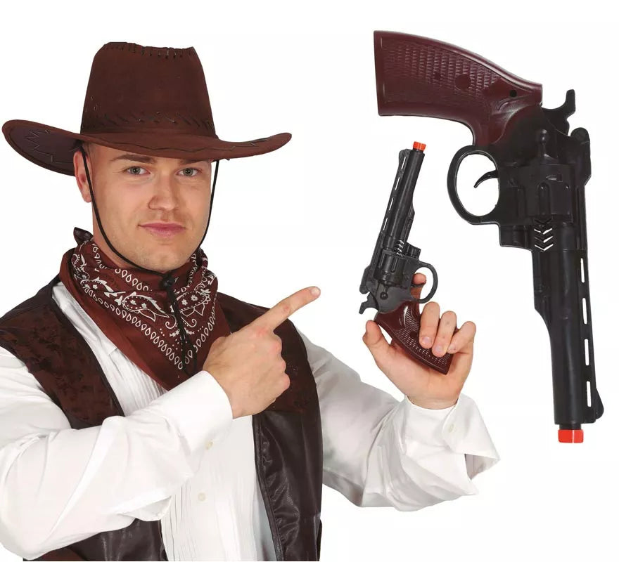 Translation missing: de.Pistola de Vaquero Negra de 28 cm