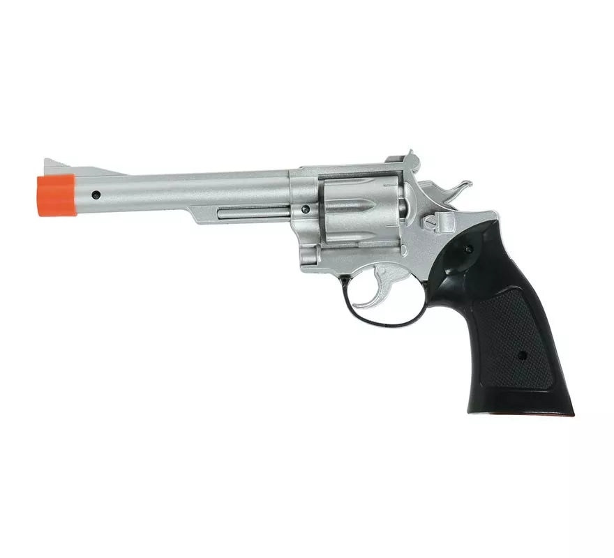 Translation missing: de.Pistola de Vaquero Plateada de 32 cm