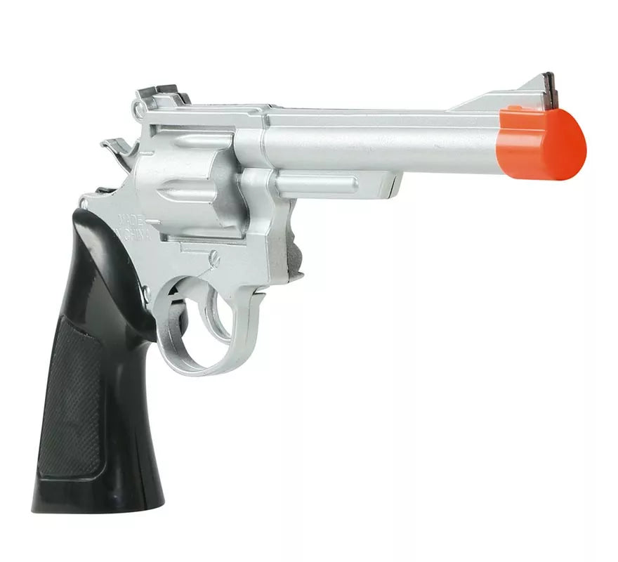 Translation missing: de.Pistola de Vaquero Plateada de 32 cm