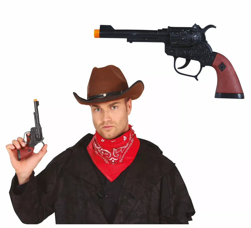 Translation missing: de.Pistola Negra de Vaquero Corta de 20 cm