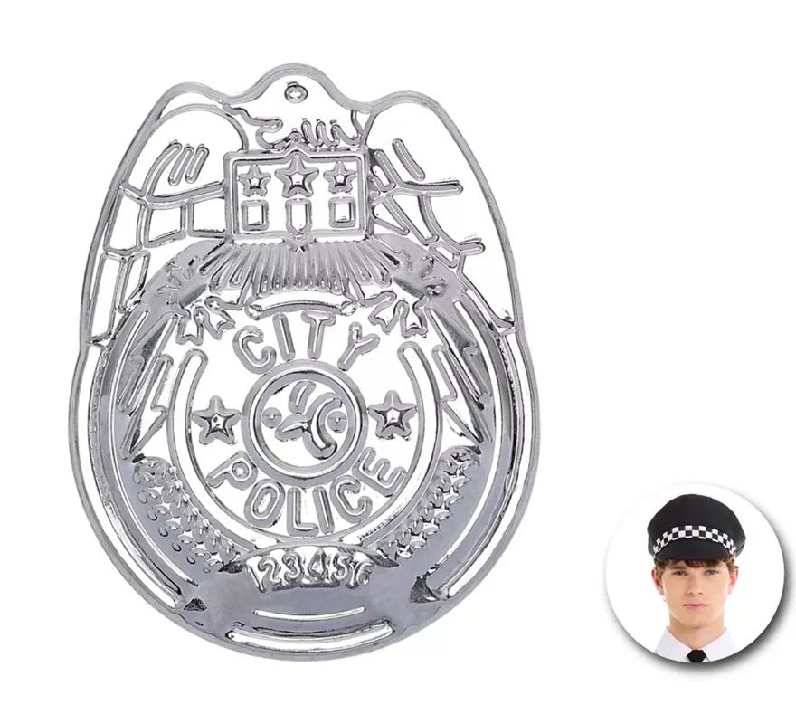 Translation missing: de.Placa de Policía City Police de metal