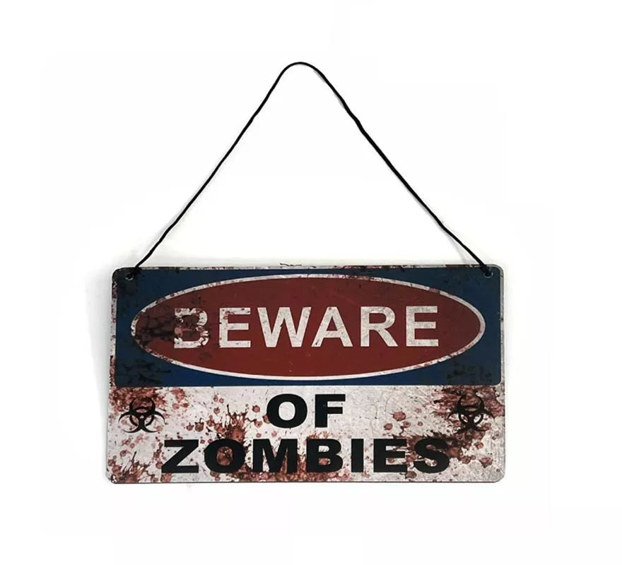 Translation missing: de.Placa Zombie colgante de 29x19 cm