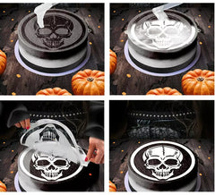 Totenkopf-Kuchendekorationsschablone 25 cm