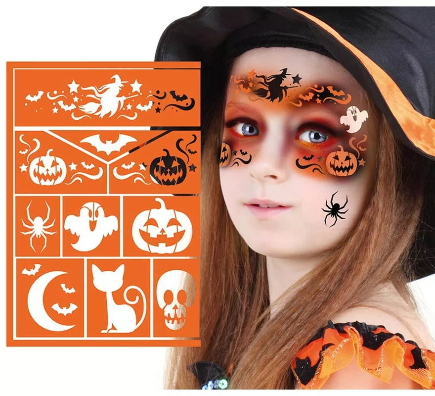 Plantilla de Maquillaje Bruja Infantil