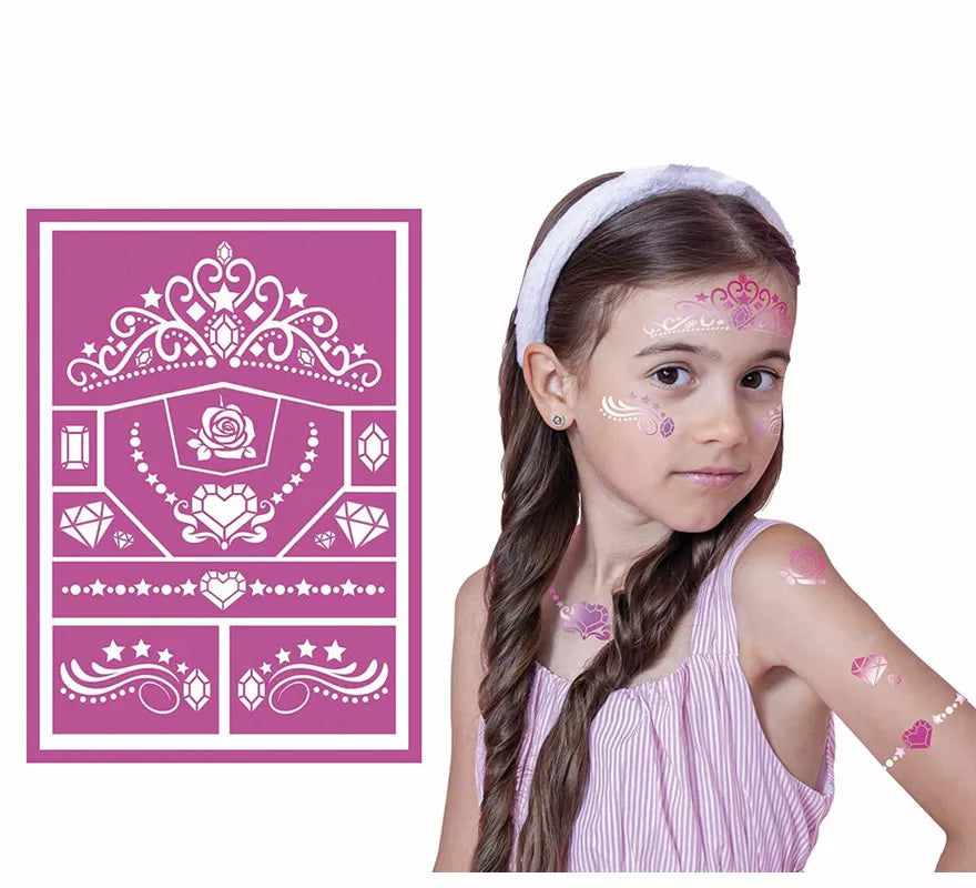 Translation missing: de.Plantilla de Maquillaje Princesa Infantil Rosa de 14x20 cm