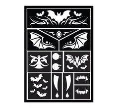 14x20 cm Vampir Make-up Schablone
