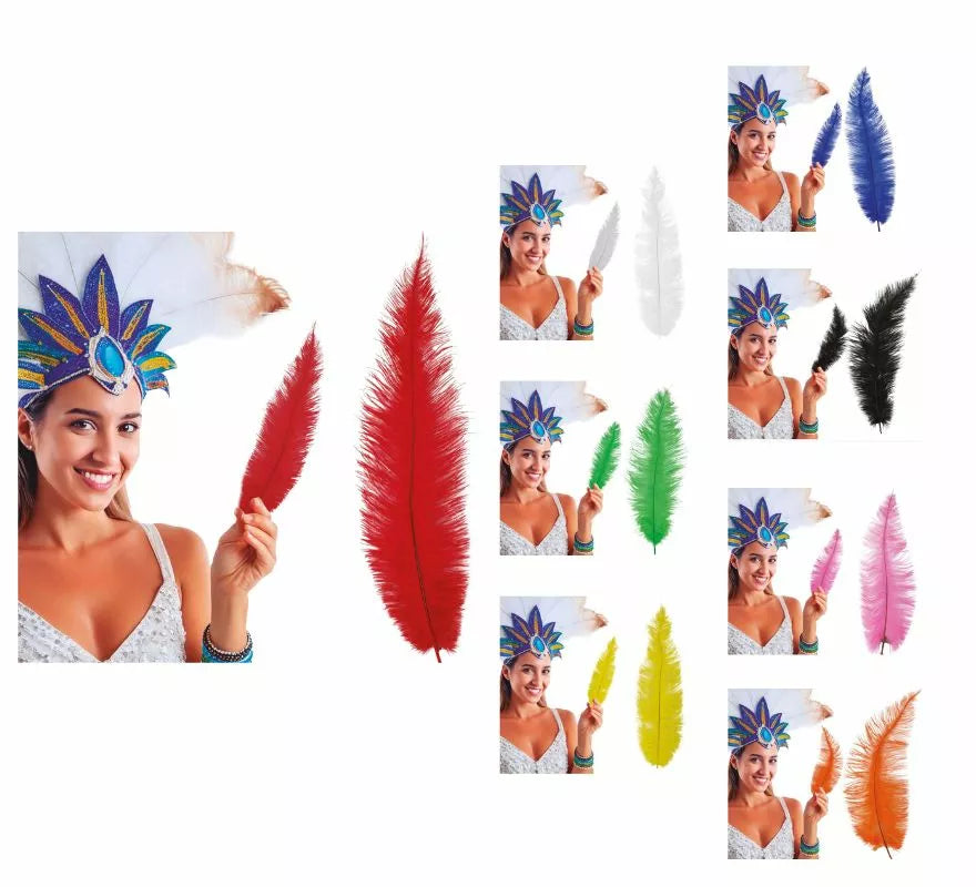 Pluma de Avestruz Grande en varios colores 40 cm