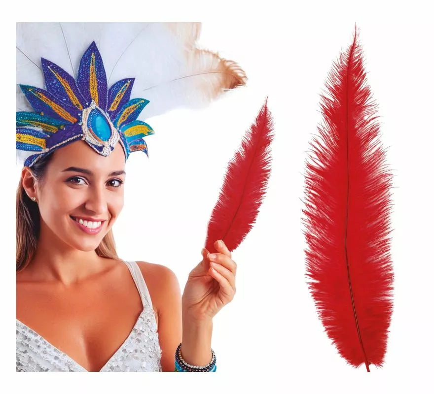 Translation missing: de.Pluma de Avestruz Grande en varios colores 40 cm