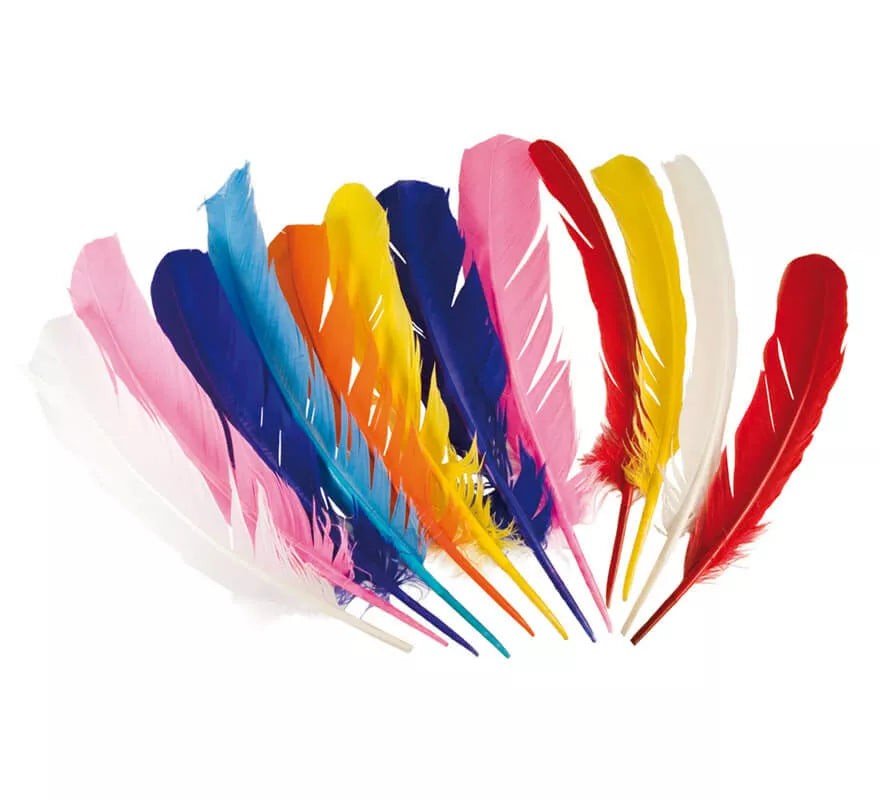 Translation missing: de.Pluma suelta de Indio de 30 cm 7 colores surtidos