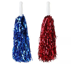 Lange Pompons in verschiedenen Farben