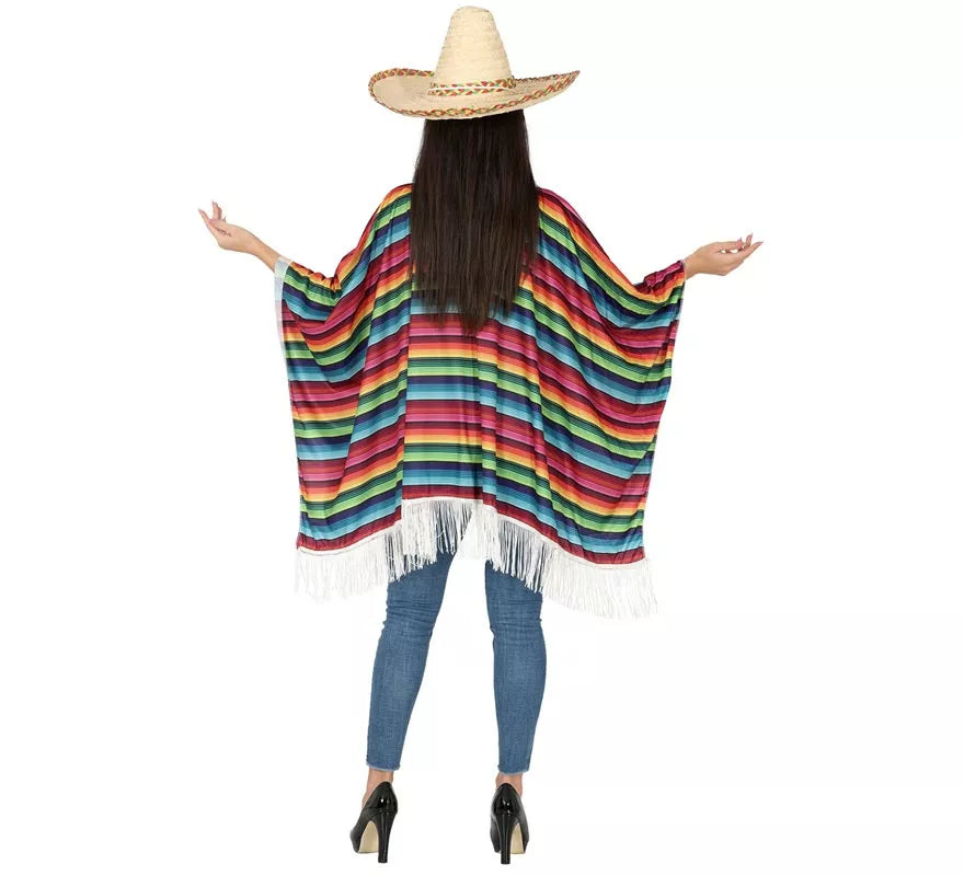 Translation missing: de.Poncho de Mexicano Multicolor para adulto