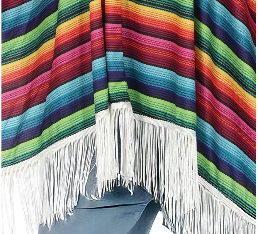 Translation missing: de.Poncho de Mexicano Multicolor para adulto