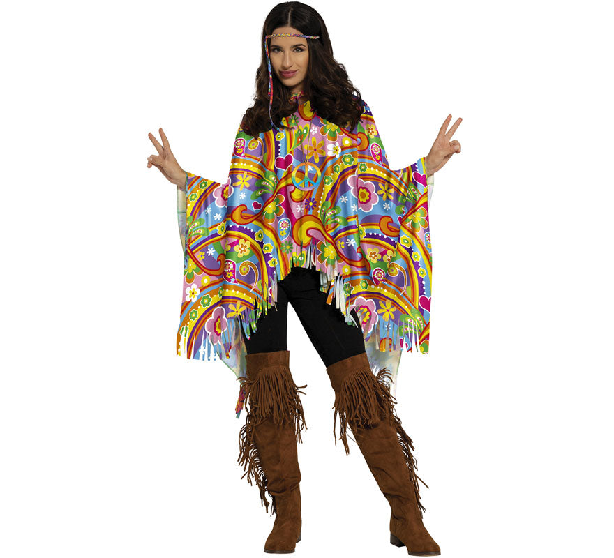 Translation missing: de.Poncho Hippie multicolor adulto