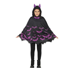 Lila Fledermaus-Poncho für Kinder