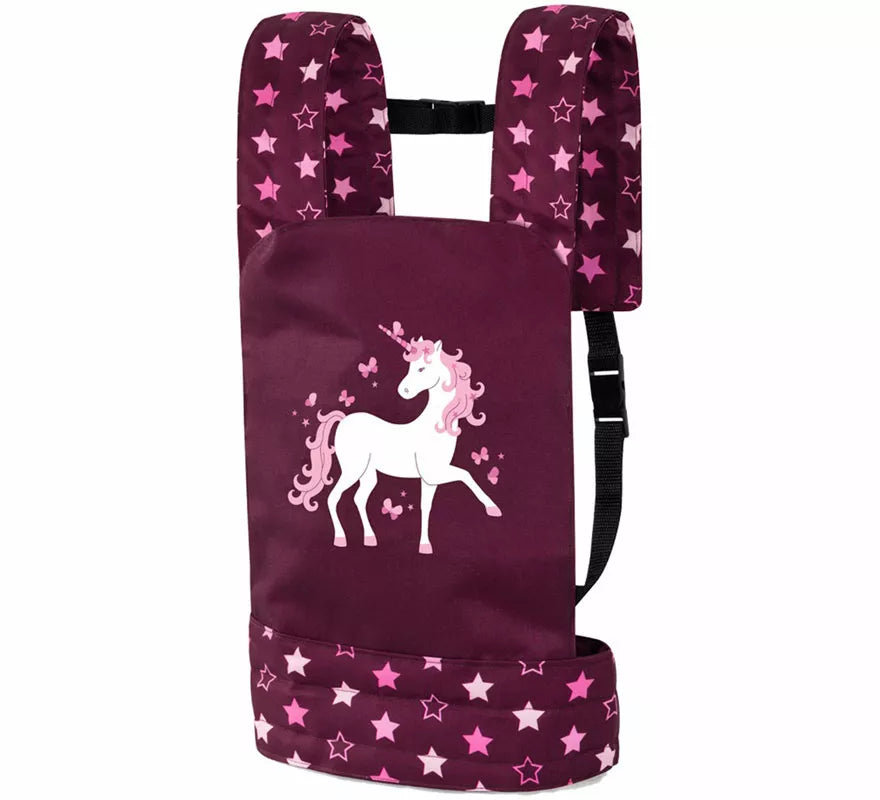 Translation missing: de.Portabebés de lujo de Unicornio rosa y morado para Muñecas