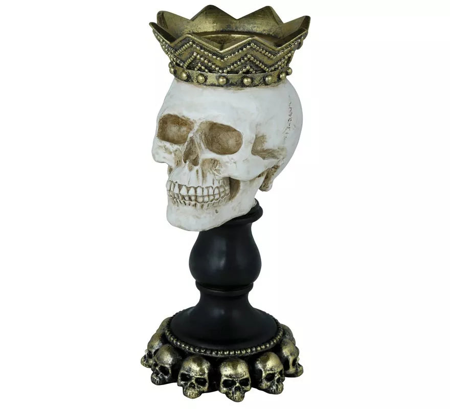 Translation missing: de.Portavela Calavera de Resina de 25x12 cm