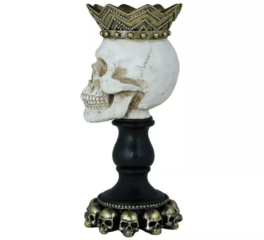 Translation missing: de.Portavela Calavera de Resina de 25x12 cm