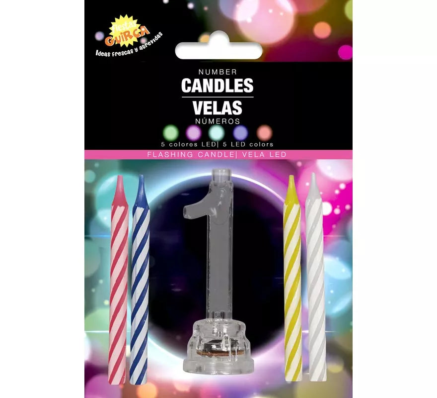 Translation missing: de.Portavela Led Nº 1 con 4 Velas, de 13 cm