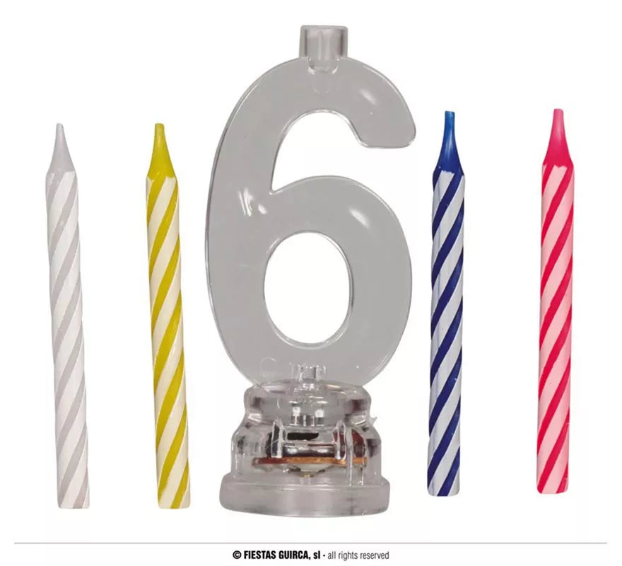 Translation missing: de.Portavela Led Nº 6 con 4 Velas, de 13 cm