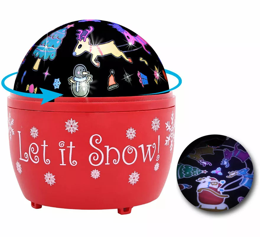 Proyector Led Giratorio Decorado Navidad 11,5x11,5x13 cm