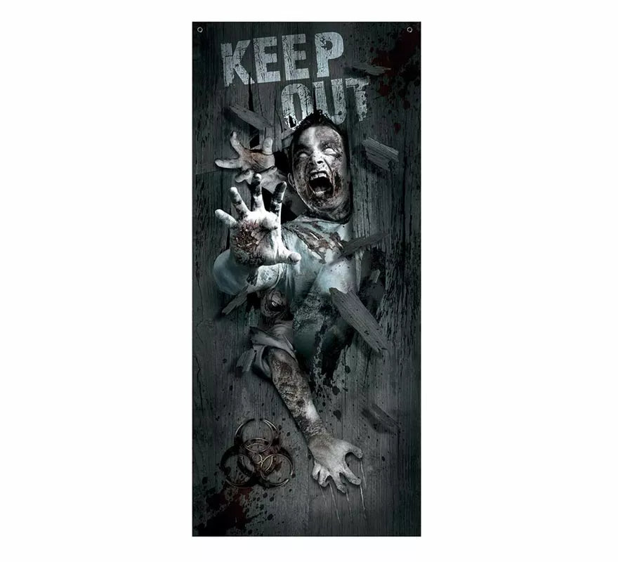 Puerta Zombie Attack Decorativa de 80 X 180 cm