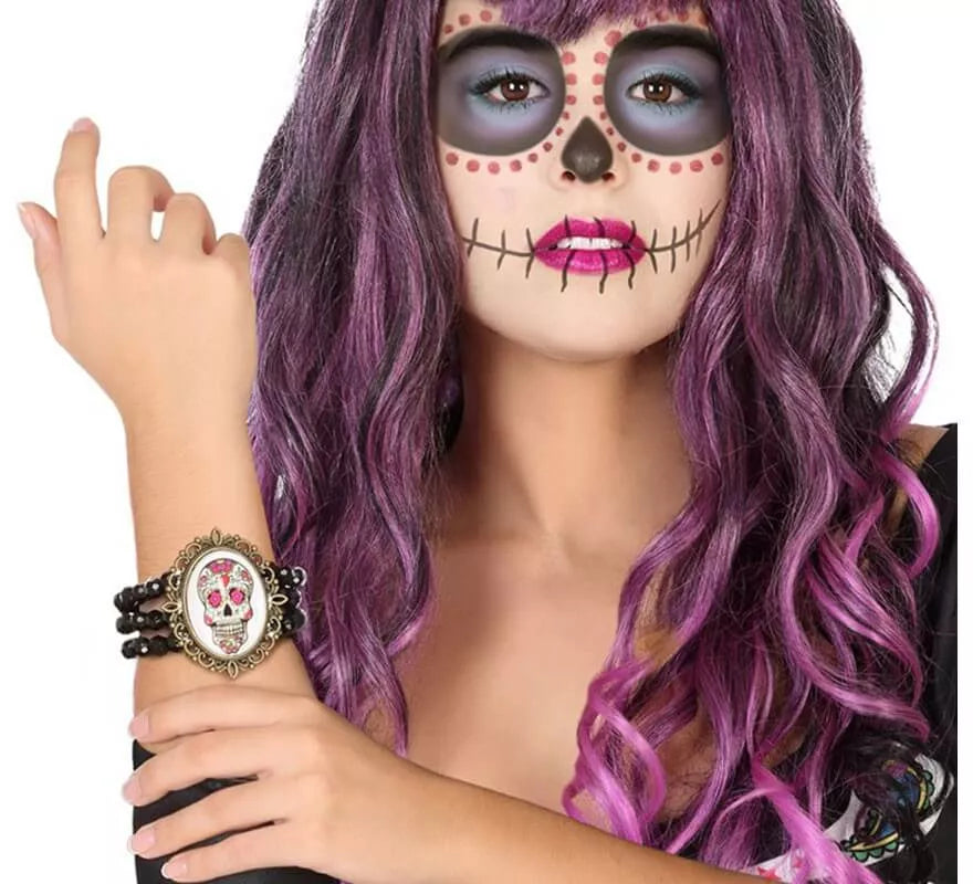 Translation missing: de.Pulsera Ancha del Día de los Muertos