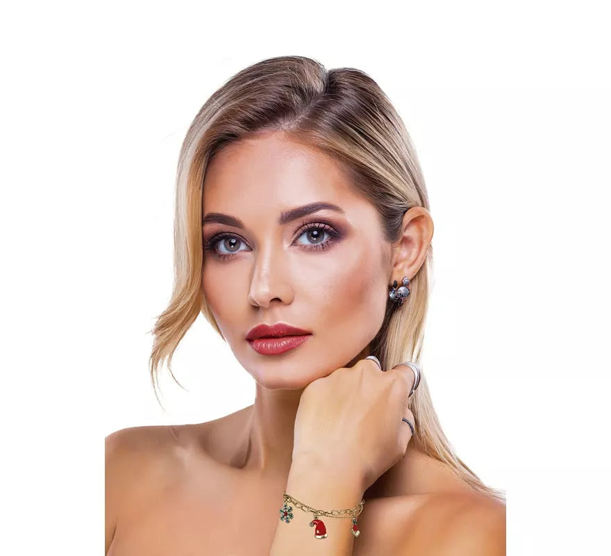 Pulsera Campana, Gorro y Copo de Navidad