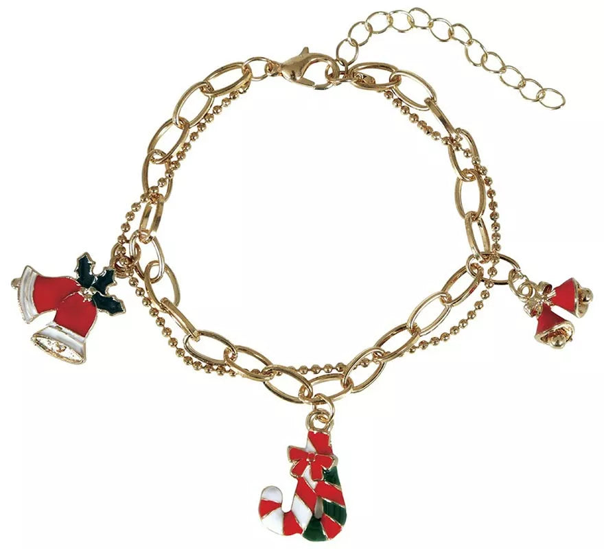 Pulsera Campanas y Bastón de Navidad
