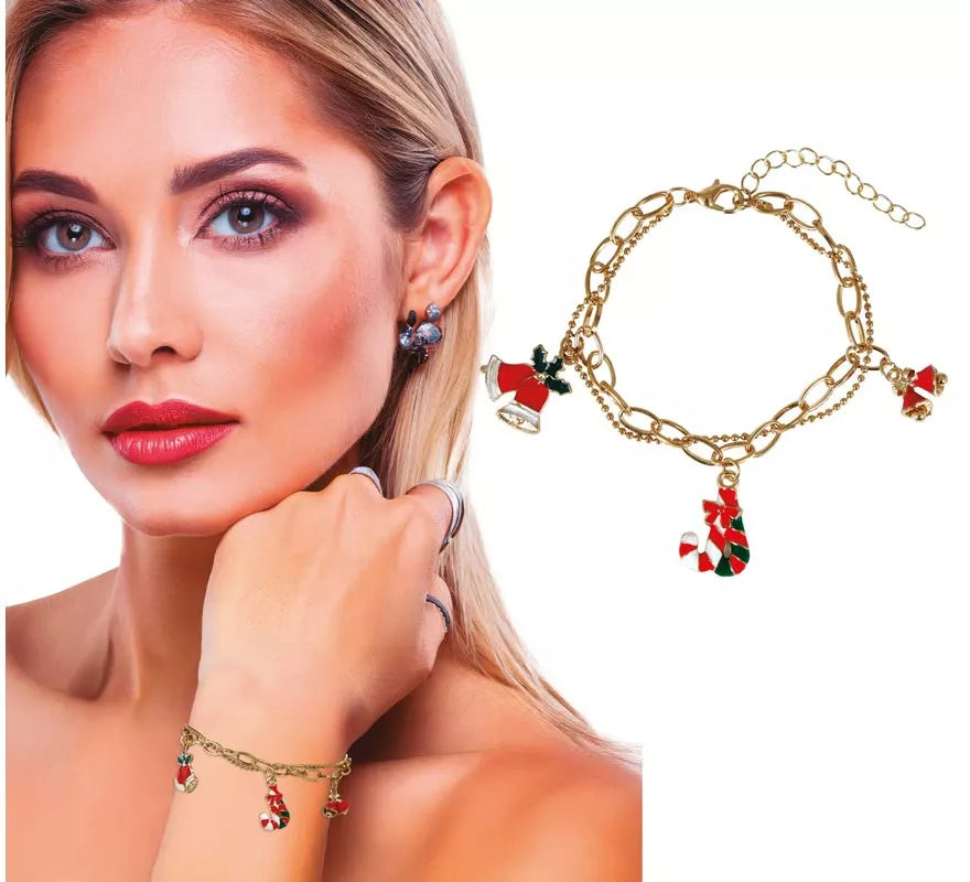 Translation missing: de.Pulsera Campanas y Bastón de Navidad